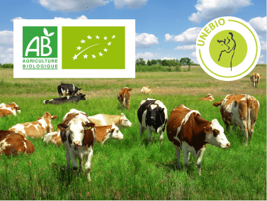 logo agriculture biologique française vaches pré