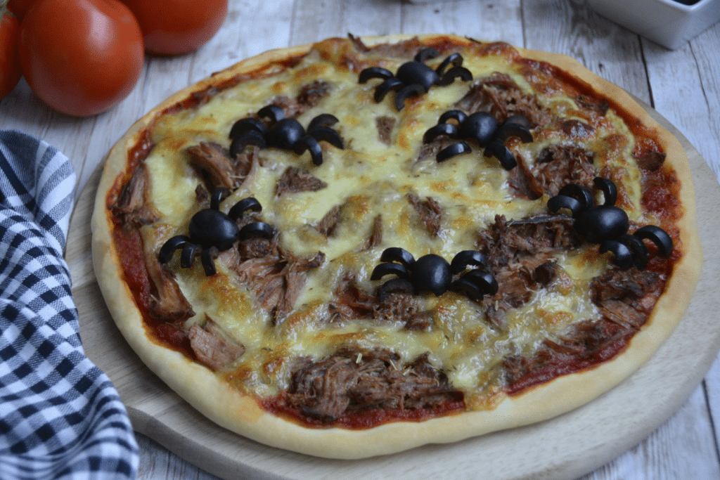 pizza jarret boeuf effilocher halloween