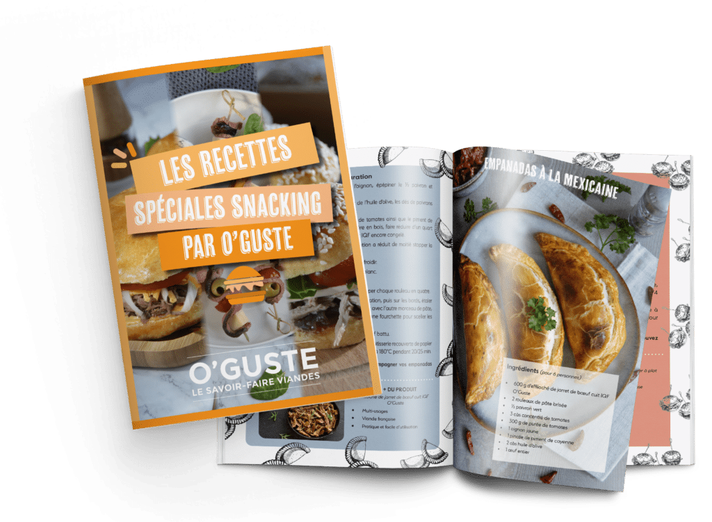 livret de recettes snacking fournisseur viandes O'guste