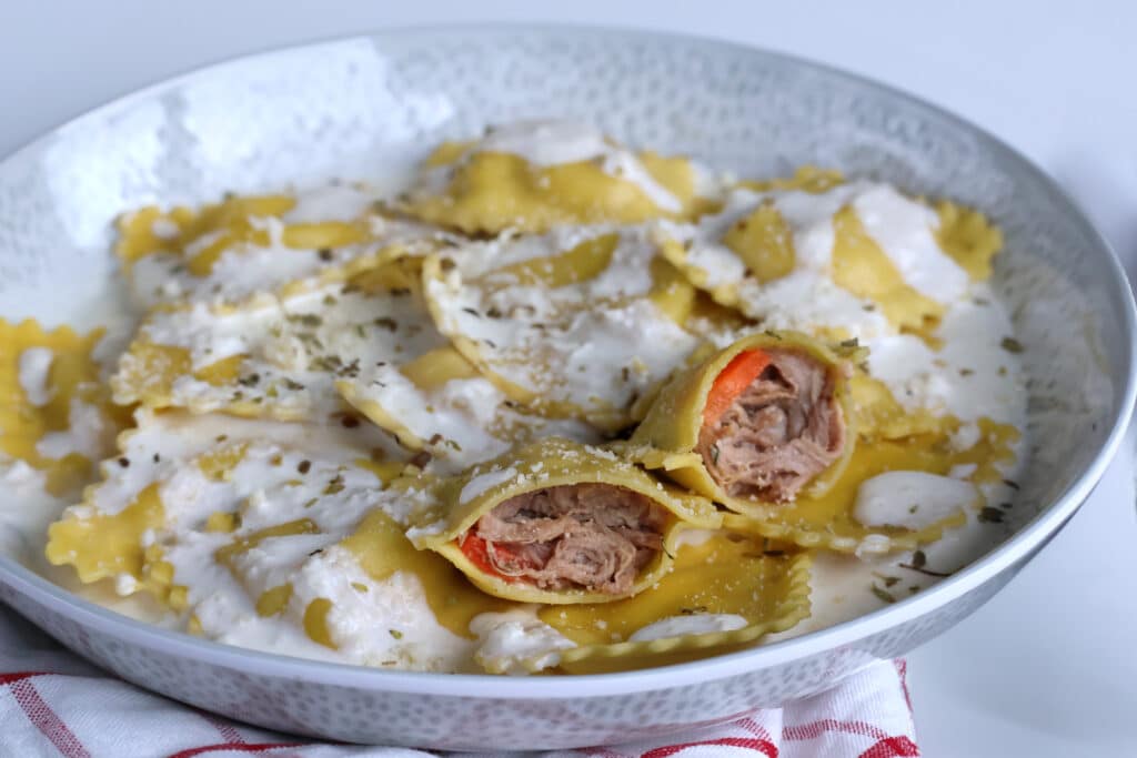 recette ravioles épaule d'agneau à effilocher o'guste fournisseur viandes surgelées